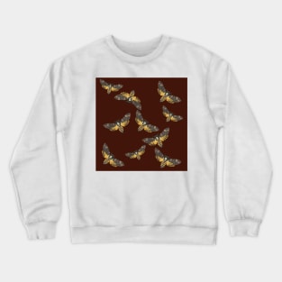 Death's Head Moths Crimson Crewneck Sweatshirt